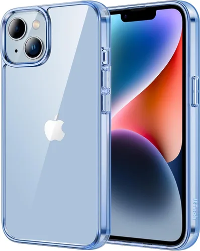 Vista 15 de JETech - Funda para iPhone 14 de 15,5 cm, cubierta a prueba de golpes que no se pone amarilla, parte trasera transparente antiarañazos (negro)