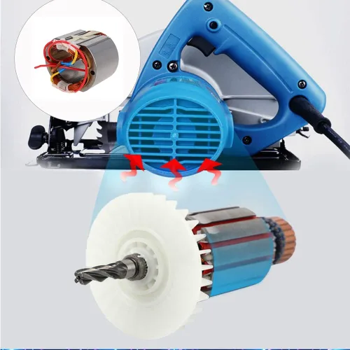 Vista 6 de Utoolmart Motor eléctrico Estator Bobina de cobre completa 185 Sierra circular eléctrica Estator Accesorios de herramientas eléctricas 185 Estator