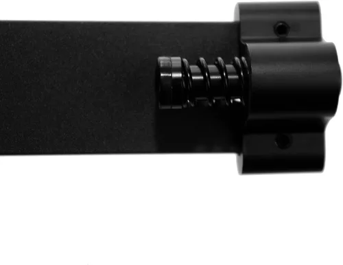 Vista 4 de LWZH Topes de puerta de acero negro para puerta corredera de granero Kit de rodillos de riel 2 Pack