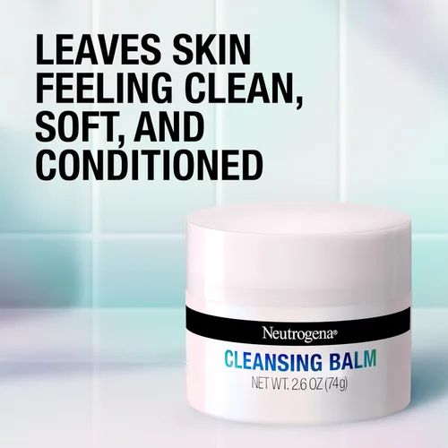 Vista 3 de Neutrogena Bálsamo limpiador de maquillaje, bálsamo limpiador facial para derretir suavemente la suciedad, el aceite, el maquillaje y el rímel