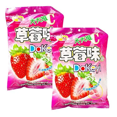 Vista 4 de Hong Yuan Classic Hard Candy 12.3 oz/350 g (lichi, paquete de 3)