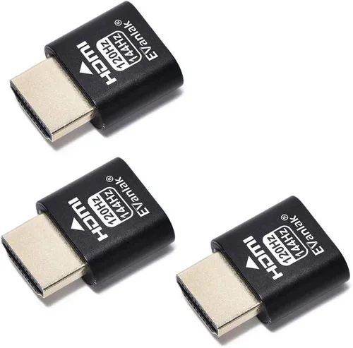 Vista 18 de EVanlak 4K 120Hz HDMI 2.1 Dummy Plug edid Headless - Emulador de pantalla virtual de alta resolución para PC, auriculares VR minería