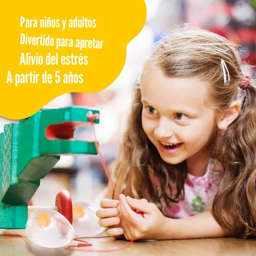 Vista 6 de Yema de huevo para aplastar, juguete de agua salpicable para alivio del estrés (2 packs), 2
