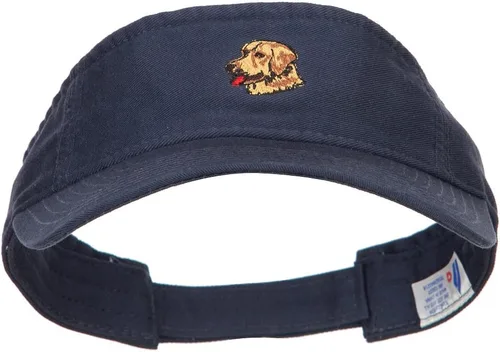 Vista 5 de Golden Retriever Head - Visera de algodón lavado bordada Pro