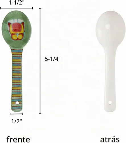 Vista 5 de Juego de 6 cucharas de café de cerámica, cucharaditas multiusos para expreso, té, postre, varios colores brillantes, sin plomo, aptas