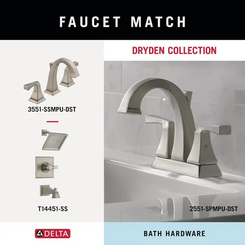 Vista 5 de Delta Dryden 75146-SS - Toallero de mano (1 unidad) de acero inoxidable brillante para toalla de baño para pared de baño, toallero cuadrado