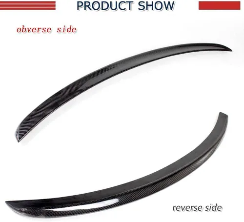 Vista 4 de Alerón de fibra de carbono para maletero trasero para Audi A4 B8 Sedán 2009-2012, alerón de salida de fábrica para labio de ala