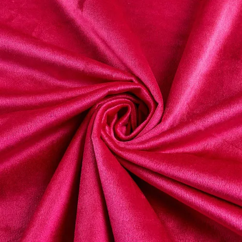 Vista 3 de Fucsia de terciopelo real, tela por yarda