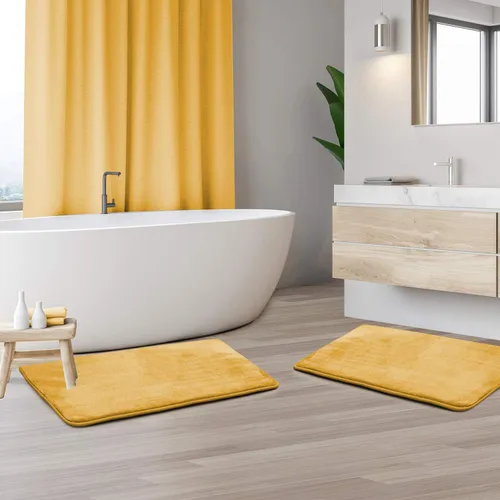 Vista 166 de Clara Clark Alfombra de Baño 24" x 17" - Alfombras de Baño, Tapete de Baño de Espuma Viscoelástica, Afelpado, Acogedor, Ultra Suave, Antideslizante