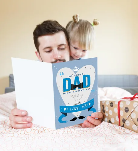 Vista 6 de Regalos para el día del padre, tarjeta del día del padre, regalos para papá para el día del padre de hija, hijo, niños, esposa, tarjetas del día