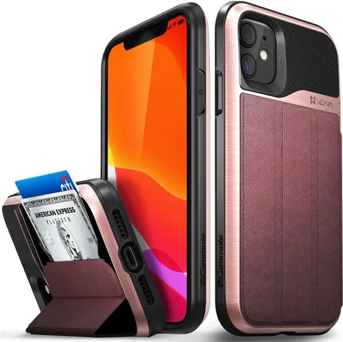 Vista 19 de VENA vCommute - Funda tipo cartera compatible con Apple iPhone 11 (6.1 pulgadas 2019), (protección contra caídas de grado militar) con tapa y ranura