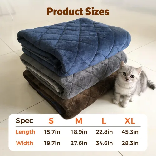 Vista 6 de Tapete de cama autocalentable para gatos, almohadilla autocalentable 2027 Azul