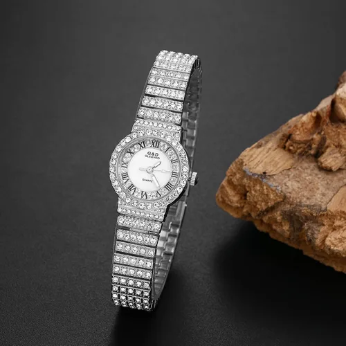 Vista 4 de Avaner Reloj de pulsera analógico de cuarzo con diamantes de imitación para hombre con correa de acero inoxidable para disfraz de Halloween