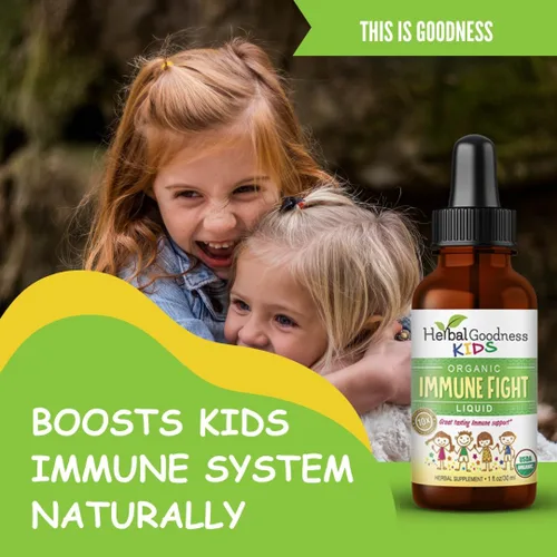 Vista 3 de Apoyo inmunológico de 1 oz con Ashwagandha para y suplementos herbales de cúrcuma, gotas naturales de refuerzo inmunológico para niños