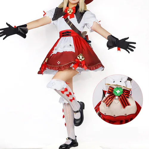 Vista 2 de Klee - Disfraz de cosplay de Klee Maid, conjunto completo de personajes