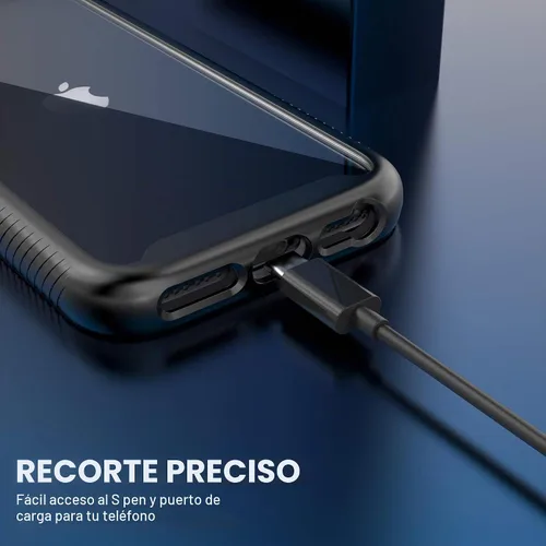 Vista 9 de IDweel para iPhone SE 2020, para iPhone 8 y 7 y SE 2022 (SE 2ª/3ª), funda protectora de cuerpo completo de ajuste delgado con amortiguación de Negro