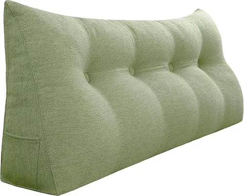 Vista 51 de Almohada de cuña acolchada de 8 libras para cabecero, posicionador corporal en forma de triángulo, almohada de lectura para la cama, almohada