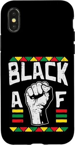Vista 5 de Black AF Fist Dashiki Kente Pride BLM African American Gift Case for iPhone 17