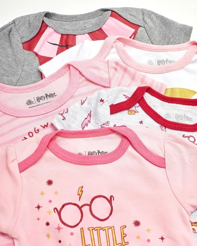 Vista 2 de Harry Potter Paquete de 5 mamelucos para bebé, regalos para bebés, paquete múltiple