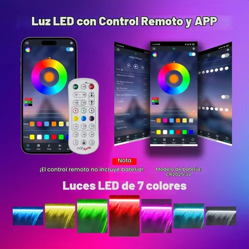 Vista 6 de Pamopamo Cascada Vertedero para Piscina de Acero Inoxidable Fuente de Estanque, Fuentes Negras para Exteriores con Control por APP y LED Coloridos