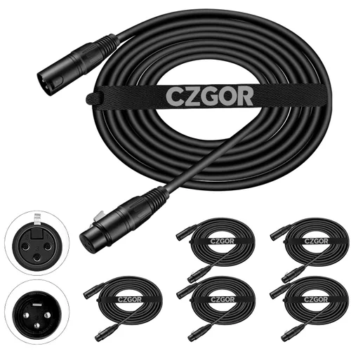 Vista 11 de Cable DMX de 10 pies, paquete de 10 cables flexibles de 3 pines de Paquete de 10 cables DMX de 10 pies