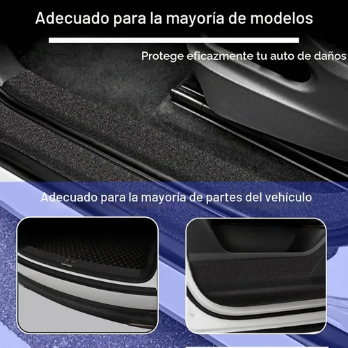 Vista 6 de Ajxn Protector antideslizante de entrada de puerta de automóvil, 16.4 pies protector adhesivo DIY para umbral de puerta de automóvil, cubierta