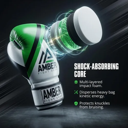 Vista 2 de Fury Boxing Gloves - Kickboxing, Muay Thai Training Gloves, Sparring Punching Bag Mitts, Durable PU, Shock-Absorbing Foam Core, Non-Slip Wrist