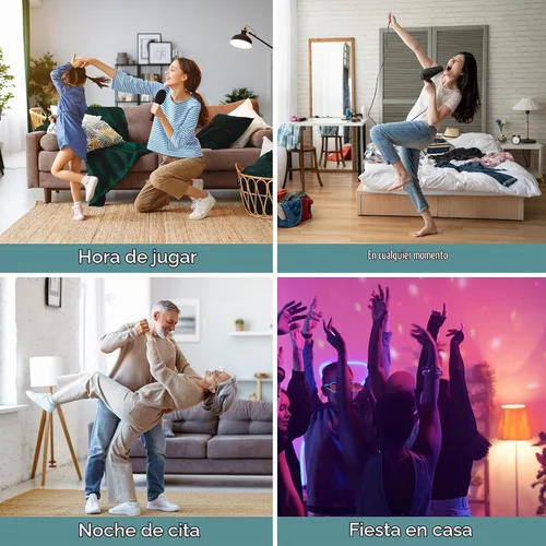 Vista 5 de GE LED+ A21 Bombilla LED, Luz LED Interior con Cambio de Color, Altavoz Inalámbrico Bluetooth con Control Remoto, 9W, Multicolor y Blanco Cálido