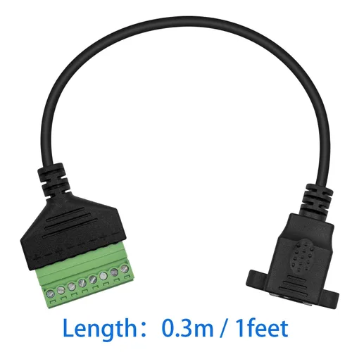 Vista 6 de Poyiccot Adaptador de terminal de tornillo RJ45 a 8 pines, extensor Ethernet - RJ45 8P8C hembra a 8 pines Tornillo Terminal Cable de placa