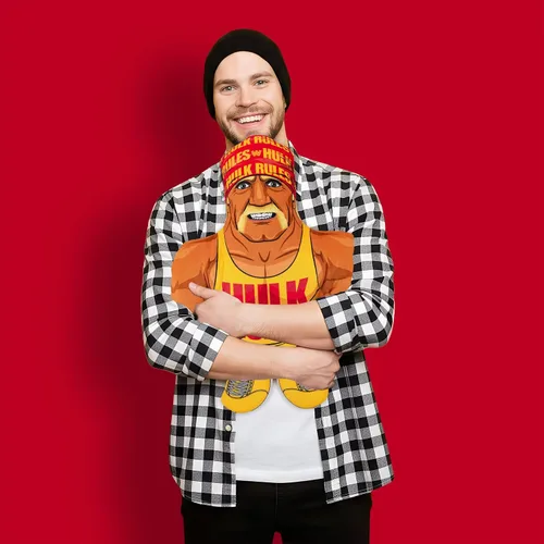 Vista 4 de Bleacher Creatures WWE Hulk Hogan 24" Bleacher Buddy - Muñeco de Peluche Suave