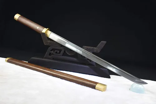 Vista 5 de Katana corta hecha a mano japonés wakizashi samurai espada doblada hoja de acero