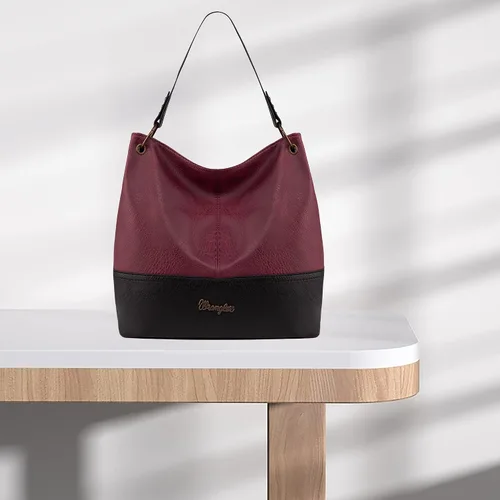 Vista 2 de Wrangler Hobo - Bolsos de cuero vegano con asa superior para mujer