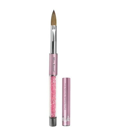 Vista 14 de Mia Secret PREMIER - Pinceles de uñas 100% Kolinsky, fabricados en Estados Unidos, Prenium, pinceles para arte de uñas (rosa, 4 o (3D))