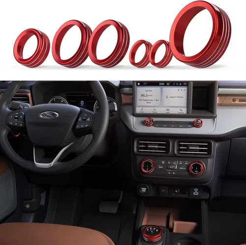 Vista 7 de 6 piezas Compatible con Ford Maverick 2024 2023 2022 Accesorios (No Compatible con 2025) Cubiertas de Consolas Centrales Interiores del Automóvil