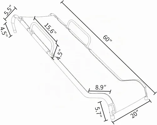 Vista 5 de Universal Trampoline Slide 60" * 20" Slide with 2 Iron Plasticized Handles Buffer Bottom Wear-Resistant Fabric Safety Ladder for Kids and Toddle