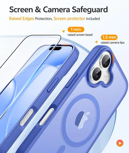 Vista 219 de FNTCASE Funda para Motorola Moto G-Stylus-5G-2025: Funda magnética translúcida mate a prueba de golpes para Moto G Stylus 2026, funda protectora