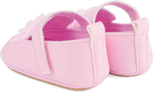 Vista 5 de ESTAMICO - Mocasines Oxford para bebé, zapatos planos para vestido de boda, zapatos de cuna, antideslizantes, zapatos para caminar