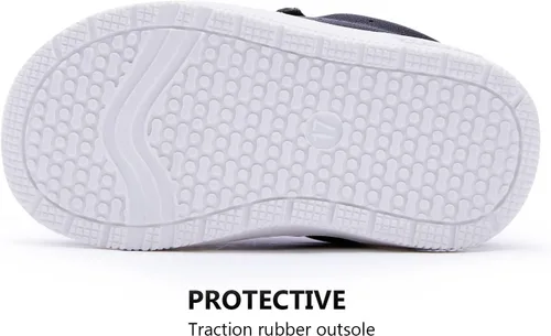 Vista 6 de BMCiTYBM Zapatos de bebé para niños y niñas, zapatos para caminar para niños pequeños, zapatos ligeros antideslizantes para 6, 9, 12, 18, 24 meses