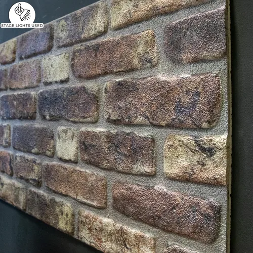 Vista 8 de Dundee Deco Paneles de pared 3D de imitación de ladrillo - Revestimiento, paneles de pared de aspecto de piedra gris y marrón, revestimiento