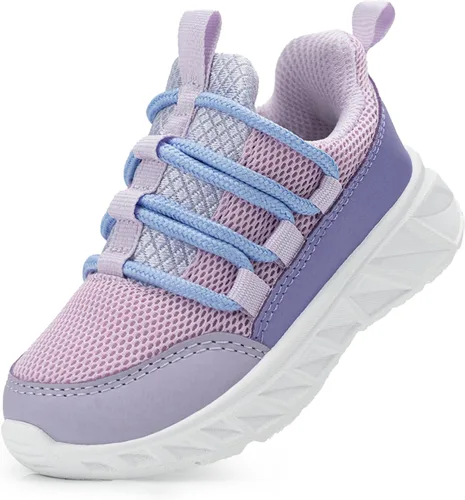 Vista 10 de YESKIS Tenis deportivos para niños y niñas, tenis para correr, ligeros, transpirables, de malla, para caminar