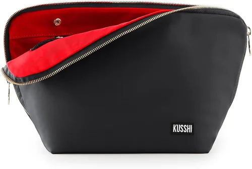 Vista 16 de KUSSHI Bolsa de Maquillaje y Cosméticos Lavable para Viaje, Negro