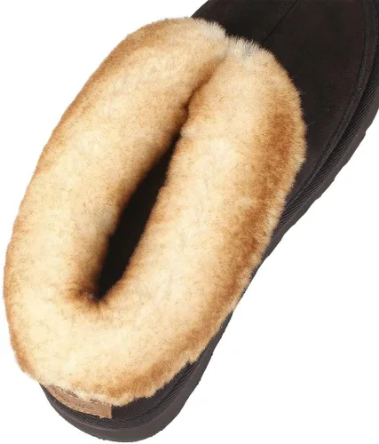 Vista 9 de Pantuflas de oveja para hombre, botines de tobillo para interiores y exteriores con espuma viscoelástica
