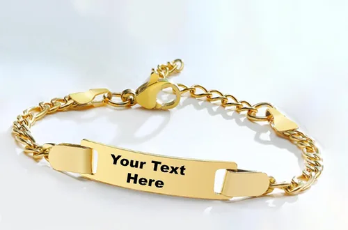 Vista 3 de Pulsera de bebé chapada en oro de 14 quilates, pulsera de bebé grabada personalizada, pulsera con nombre grabado, pulsera de bebé chapada en oro