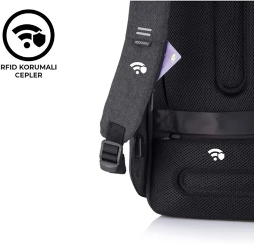 Vista 4 de XDDesign BOBBY HERO - Mochila antirrobo para computadora portátil, mochila de viaje aprobada para hombres y mujeres, Negro -, X-Grande, Mochila