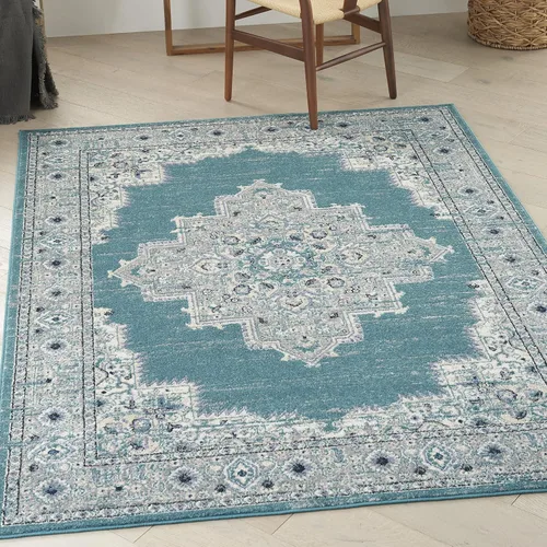 Vista 32 de Nourison Passion Alfombra marfil/negro, de 2 pies 2 pulgadas x 10 pies, fácil de limpiar, no desprende pelo, para habitación, sala, comedor, cocina