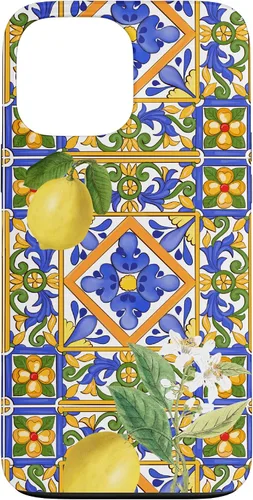 Vista 24 de Sicilian,Italian,Summer,Tiles,Citrus,Mosaic,Majolica Art Case for iPhone 17