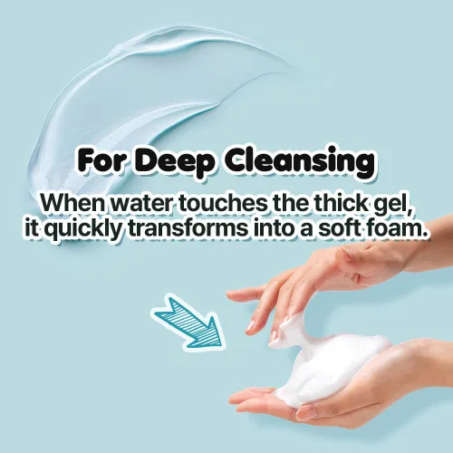 Vista 4 de EUNYUL Daily Care Pure Gel Foam Cleanser, 17.3 fl oz (17.3 fl oz), limpiador facial coreano con bomba, lavado facial diario suave