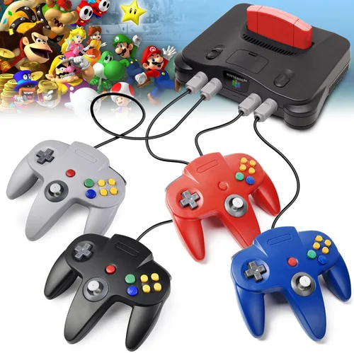 Vista 8 de 2 Pack N64 Controller, Classic Retro Wired N64 64 Bit Gamepad Joystick for Ultra 64 Video Game Console N64 System