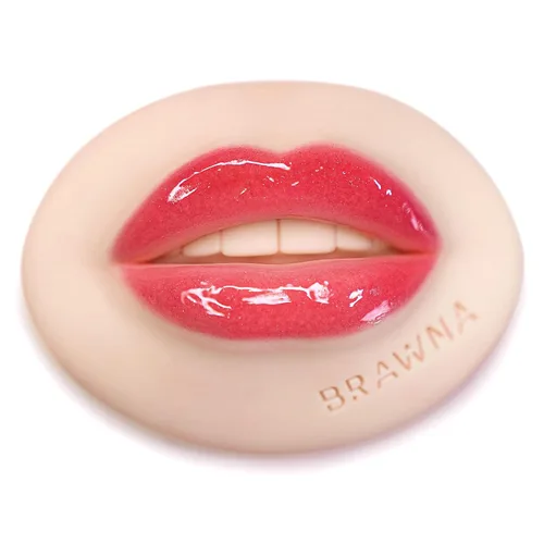 Vista 10 de BRAWNA 3D Lip PMU Practice Skin - 10 formas de labios - Piel de práctica de tatuaje de labios - Suministros PMU