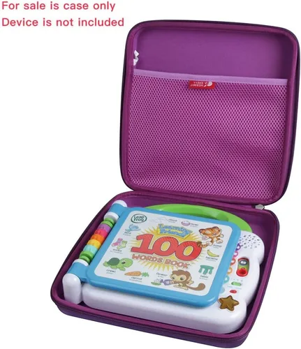 Vista 2 de Hermitshell Estuche rígido de viaje para libro Leapfrog Learning Friends de 100 palabras (morado)